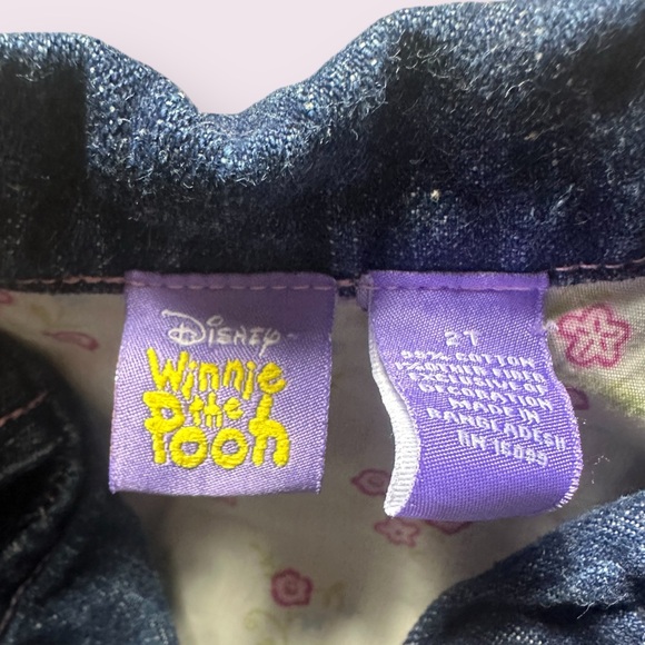Toddler Disney Winnie The Pooh Piglet Floral Embroidered Denim Blazer Jacket 2T - Picture 11 of 12